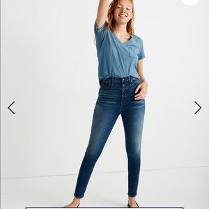 Madewell 11” skinny jeans in Ames wash sz 32